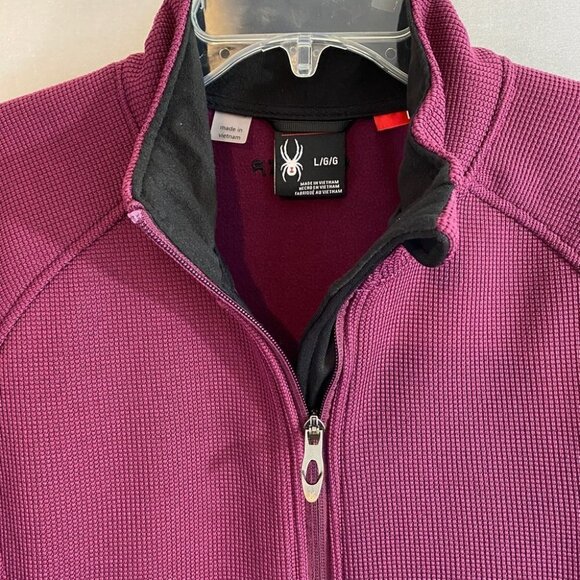 NWOT  Spyder Constant Burgundy Full-Zip Fleece Jacket Ladies L - Picture 4 of 14
